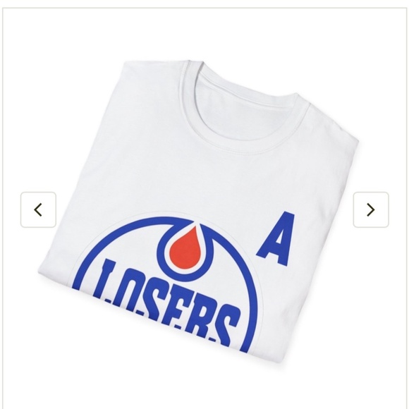 Adidas Edmonton "Losers Cry-Saitl" NHL Jersey Style T-Shirt. Home or Away - Picture 6 of 6